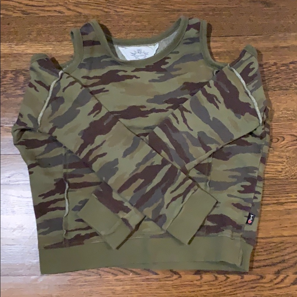 Long Sleeve “Cold Shoulder” Sweatshirt